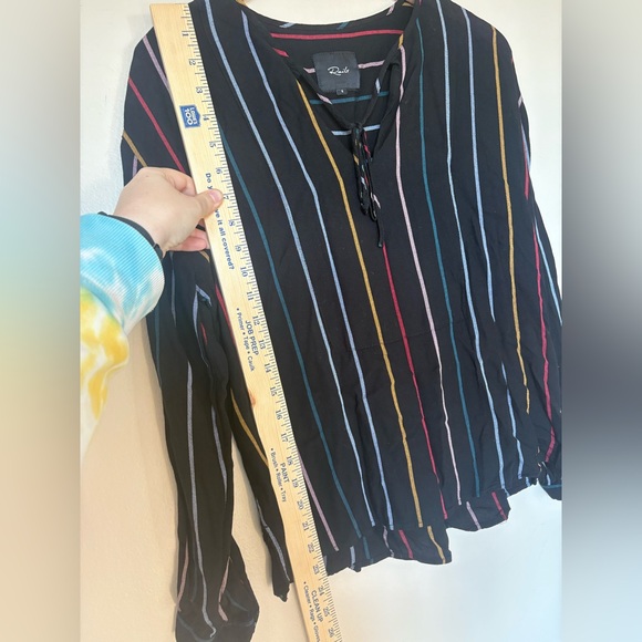 Rails Nina Jordan Rainbow Striped Colorful Boho Shirt Size Small - Picture 11 of 11